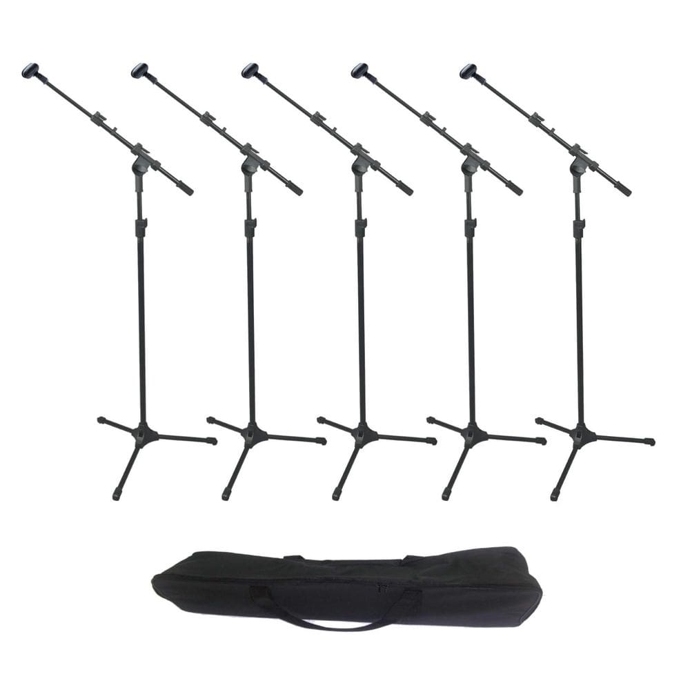 Kit 5 Suporte,Tripé Girafa,Pedestal P/Microfone Sem Fio,Bag