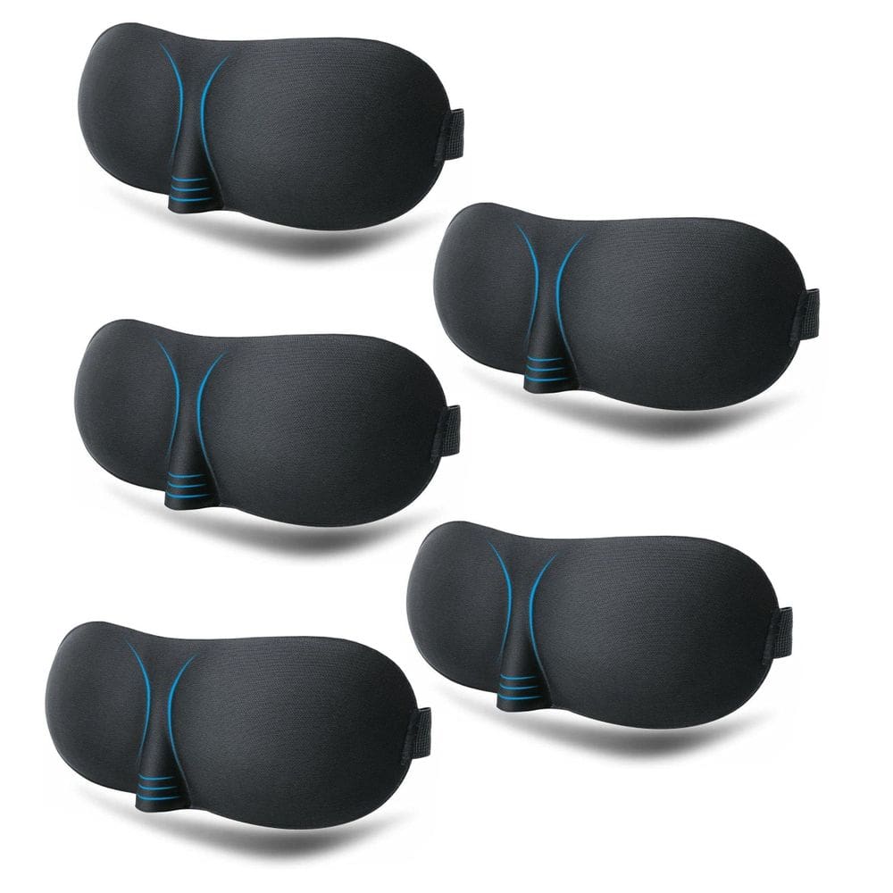 Kit 5X Máscara Para Dormir 3D Viajar Relaxar Sono Cochilo