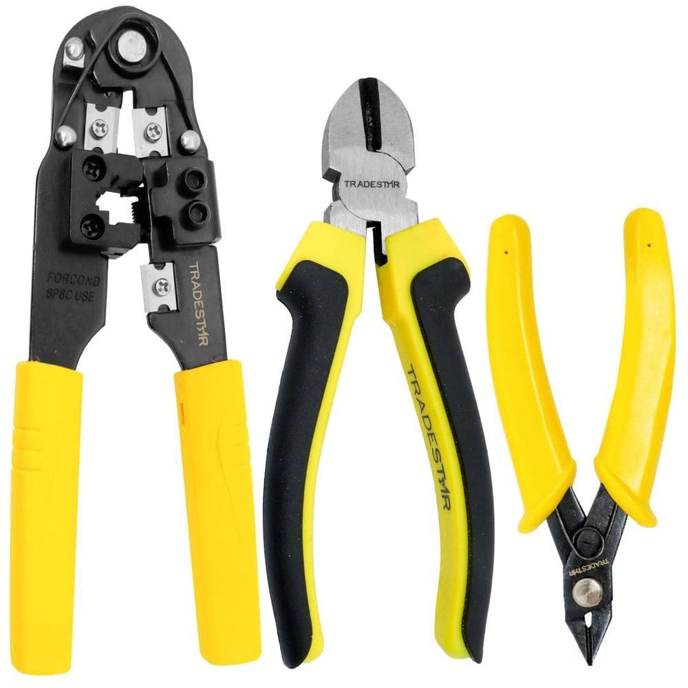 Kit 3 Alicate Crimpar Rj45 Alicate Corte Precisão 3D E Rede