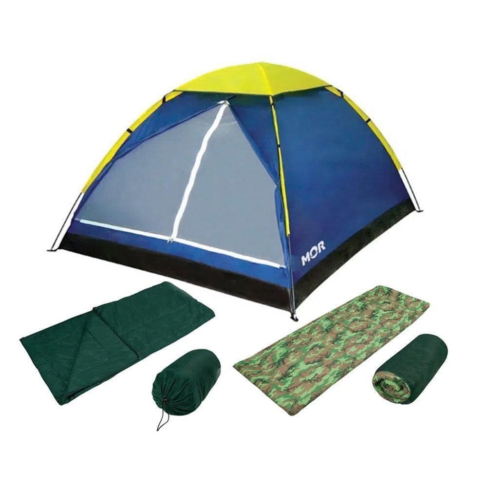 Barraca Iglu 4 Pessoas - Mor + Saco De Dormir + Colchonete