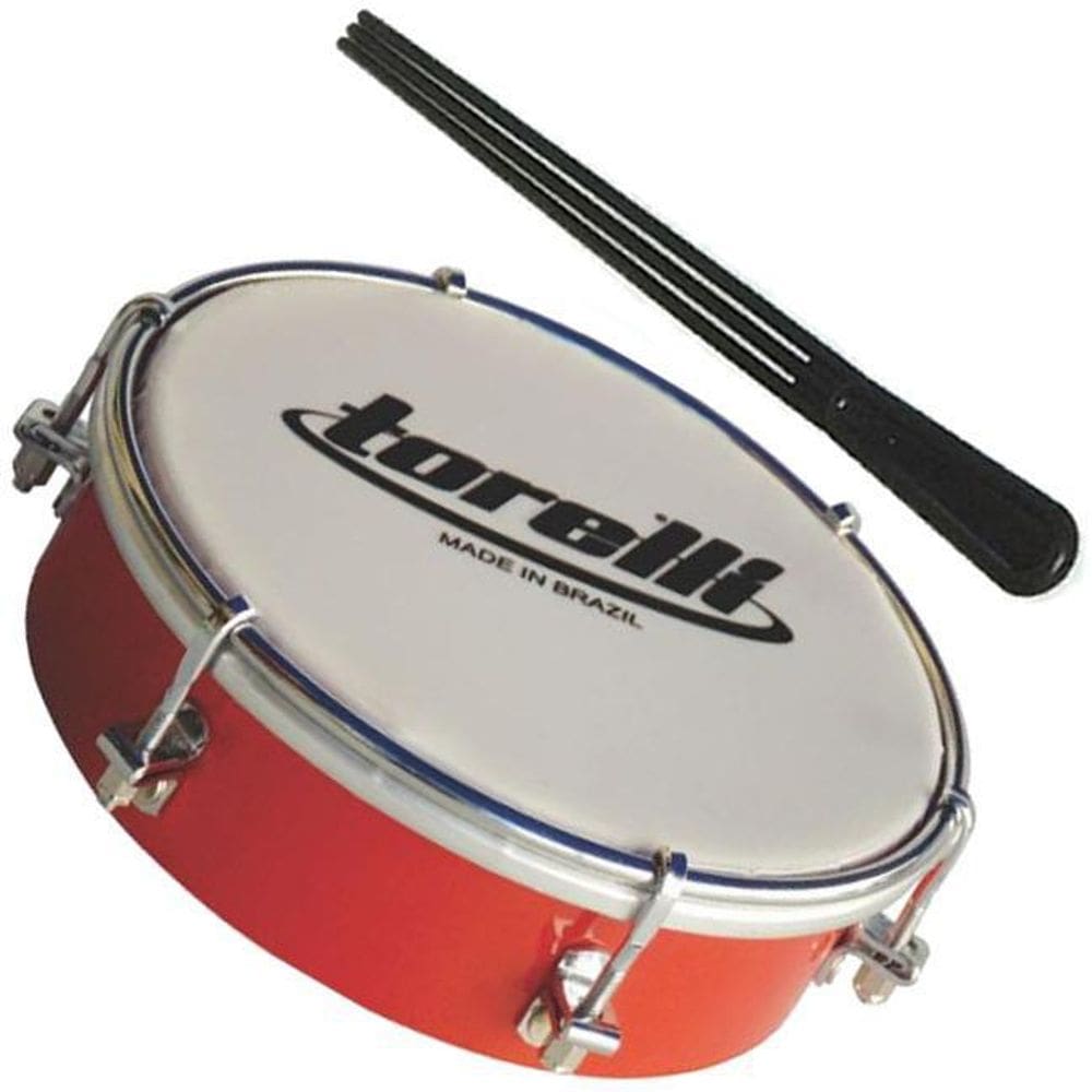 Tamborim Torelli Vermelho Injetado Pele Leitosa Tt-404