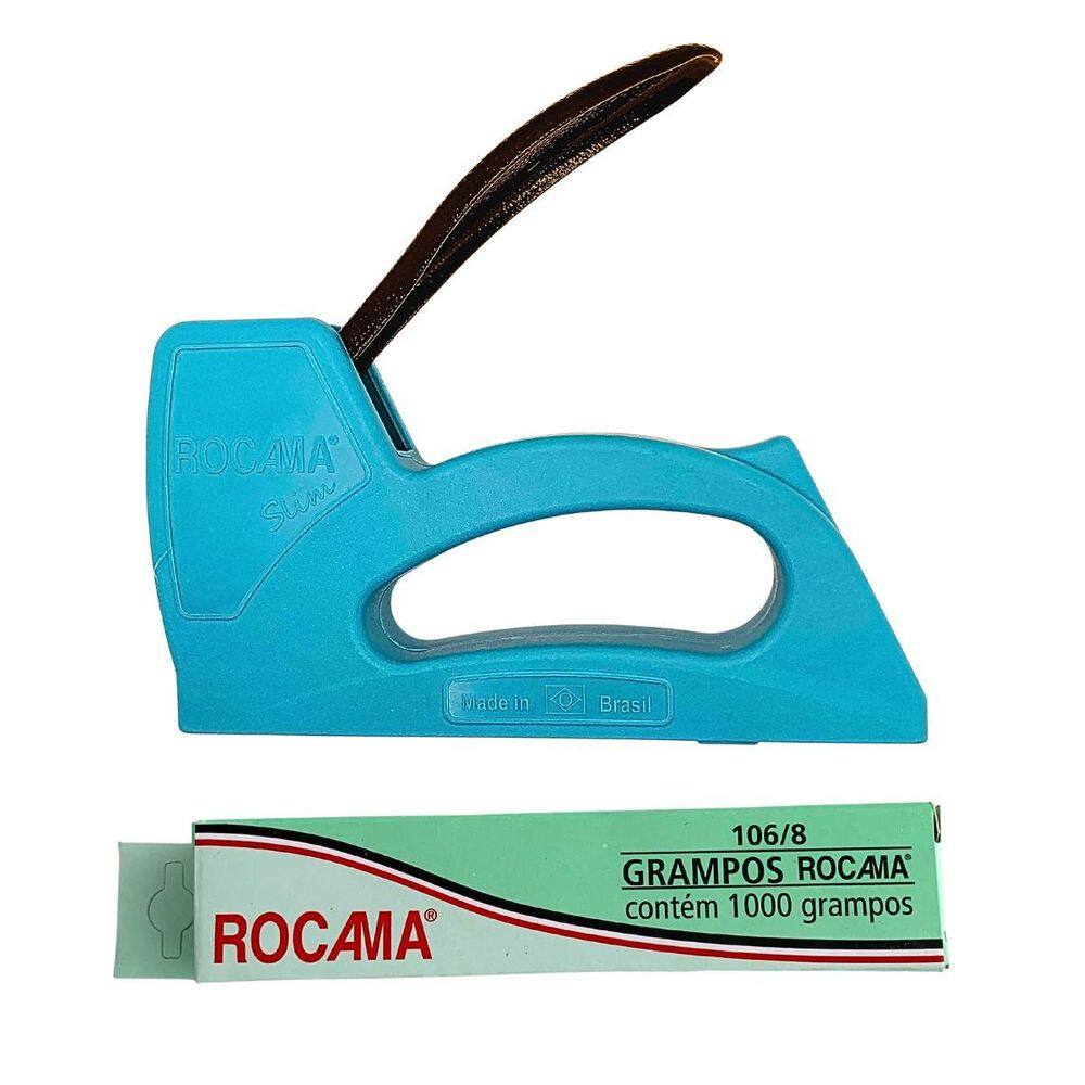 Kit Grampeador Rocama Sim + 1000 Grampos Rocama 106/8