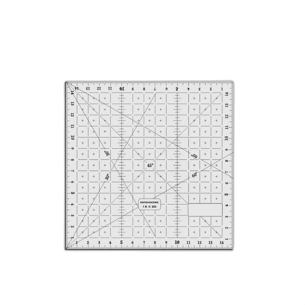 Régua Patchwork Scrapbook Corte Artesanato 15X15 Cm - Fenix