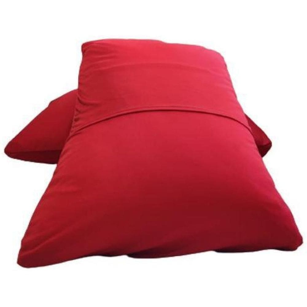 Fronha Avulsa Vermelho Lisa Envelope Malha Travesseiro 70X50