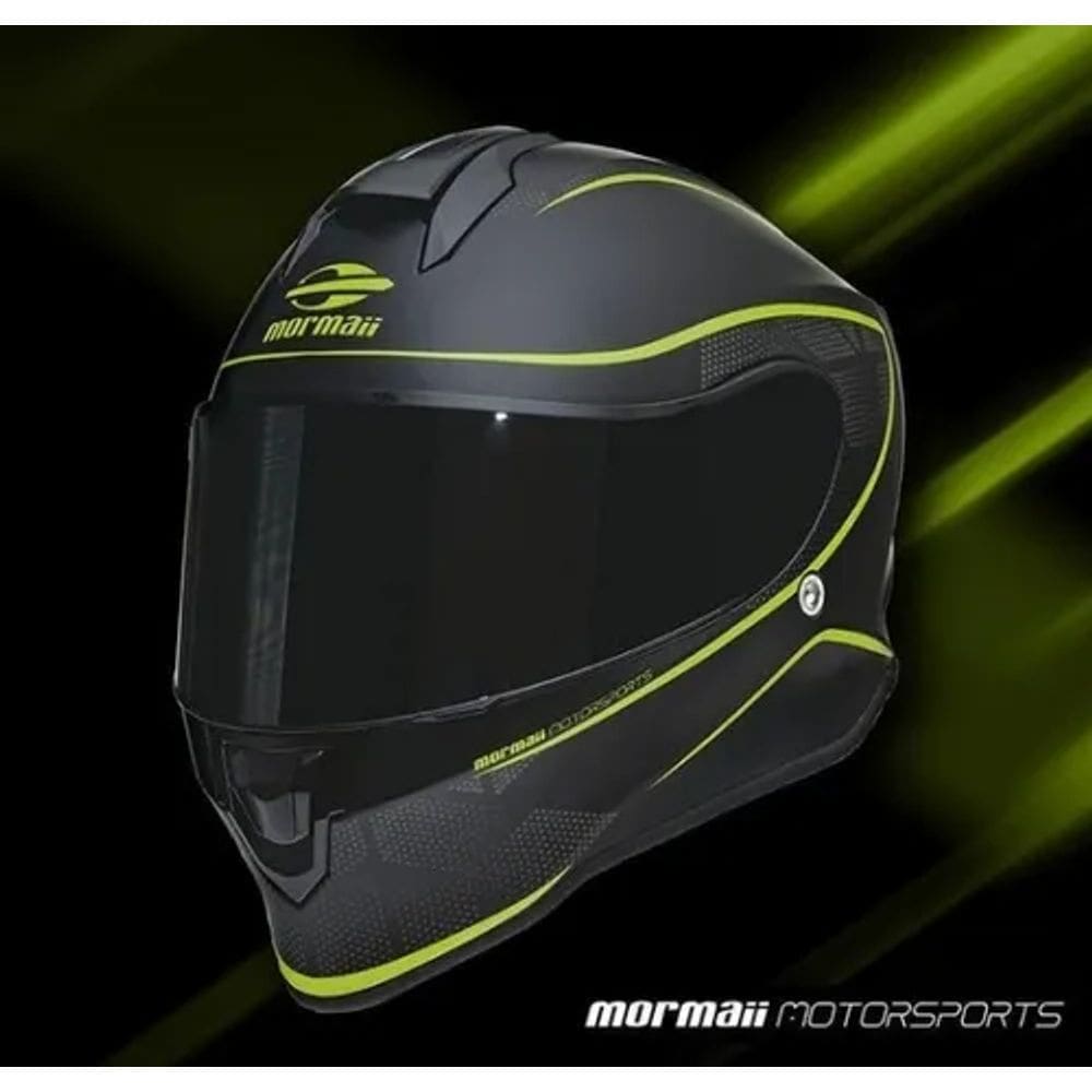 Capacete Mormaii Novo M1 Classic Amarelo Neon Preto Fosco