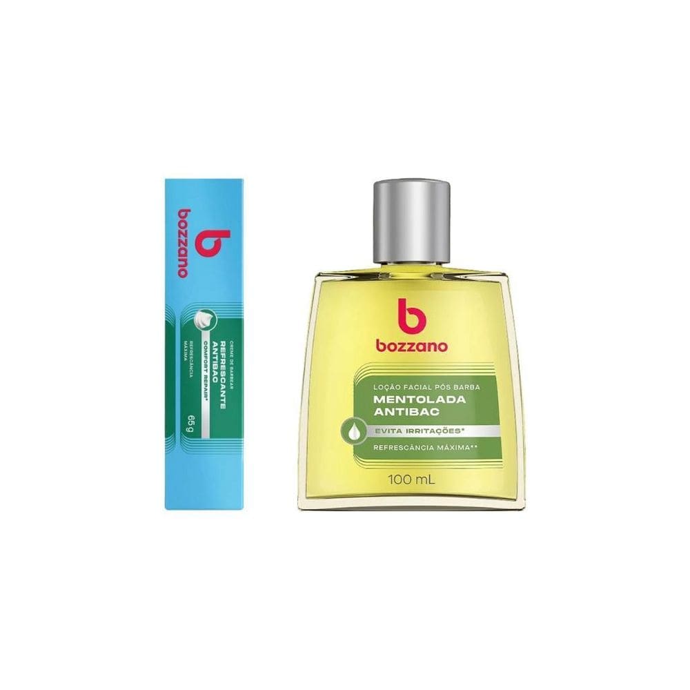 Kit Bozzano Mentolado Creme Barbear+Loção Pos Barba
