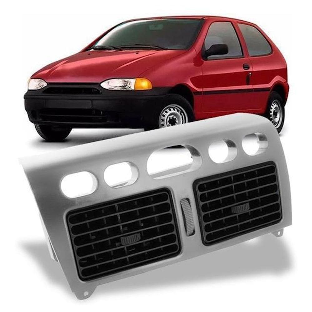 Moldura Painel Difusor Ar Palio Mecanismo E Difusores Prata