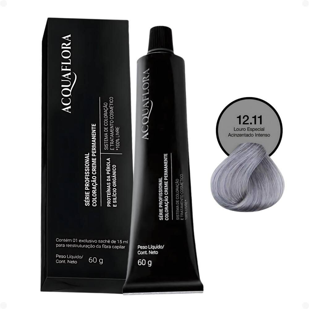 Coloração Creme Acquaflora 12.11 Louro Especial Acinzentado Intenso 60g