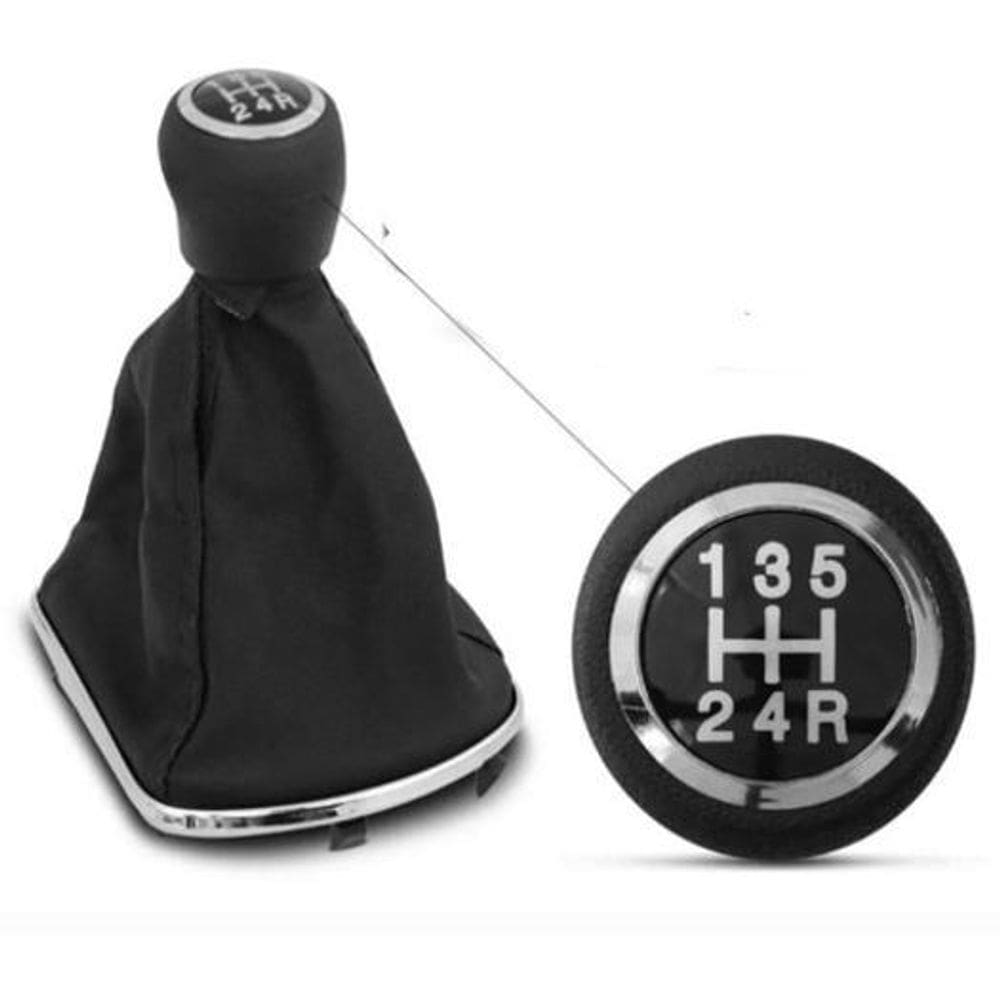 Manopla De Câmbio Coifa Preta Fiat Base Cromada Punto Linea