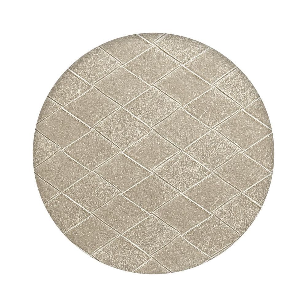 10 Jogo Americano Redondo Kori Marfim Impermeável Pvc