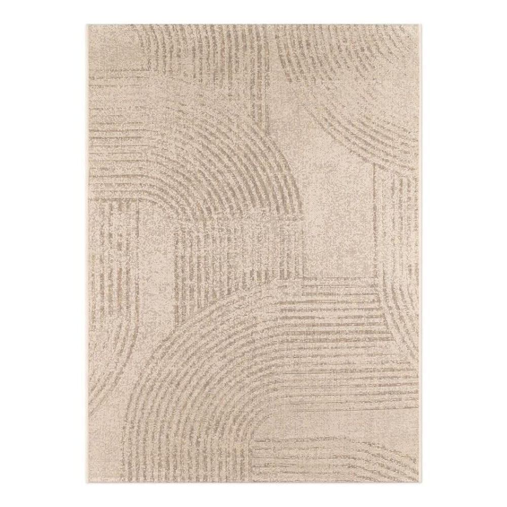 Tapete Sala 150X200Cm Eco-Nature Roat Bege/Marrom 87 Sisal