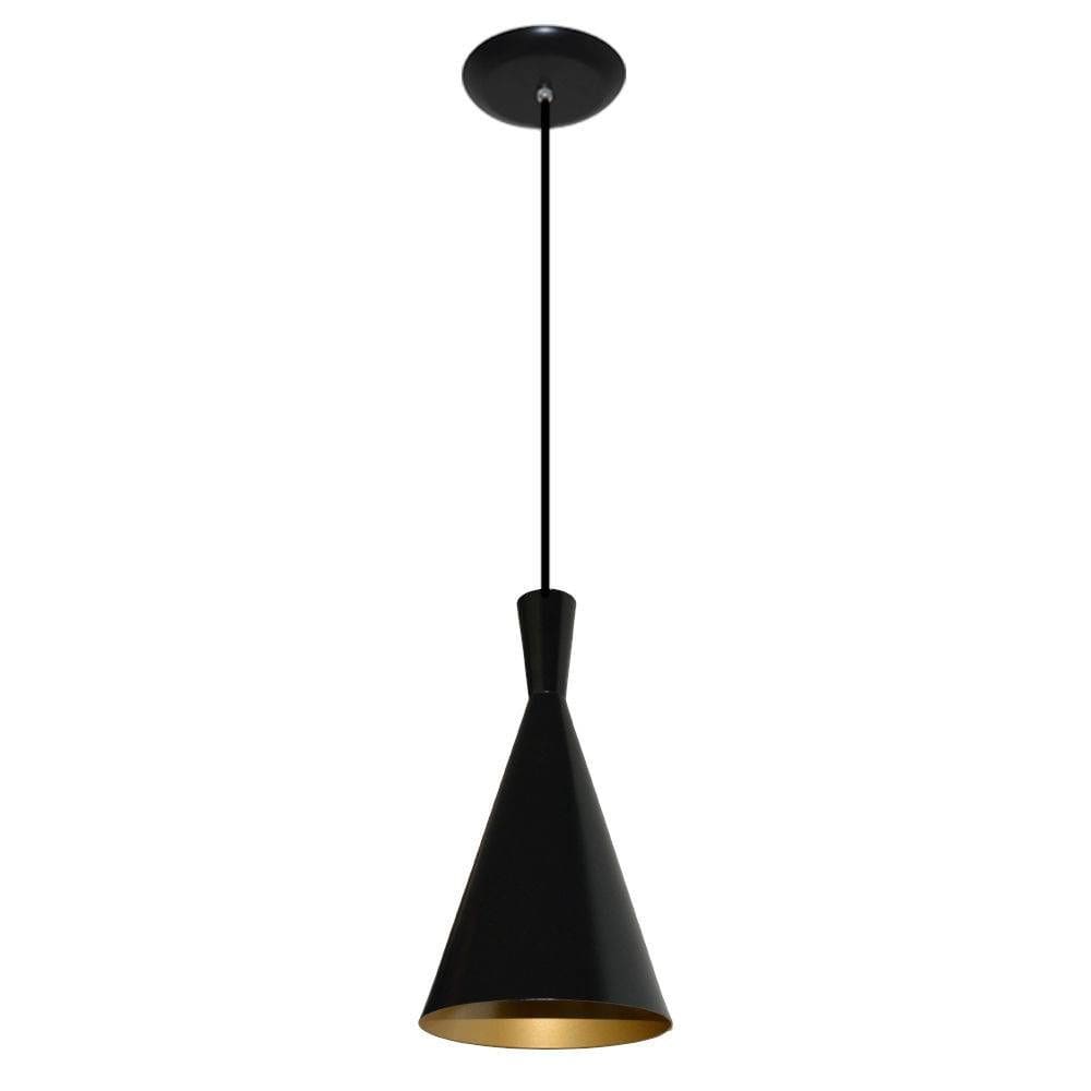 Pendente Alumínio Preto Tom Dixon 60w 19cmx37cm