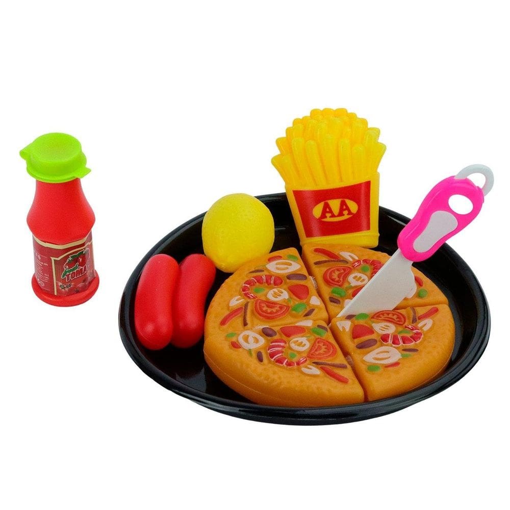 KIT Cozinha de Plástico 10 Peças Hora da Pizza - Tudo em Caixa