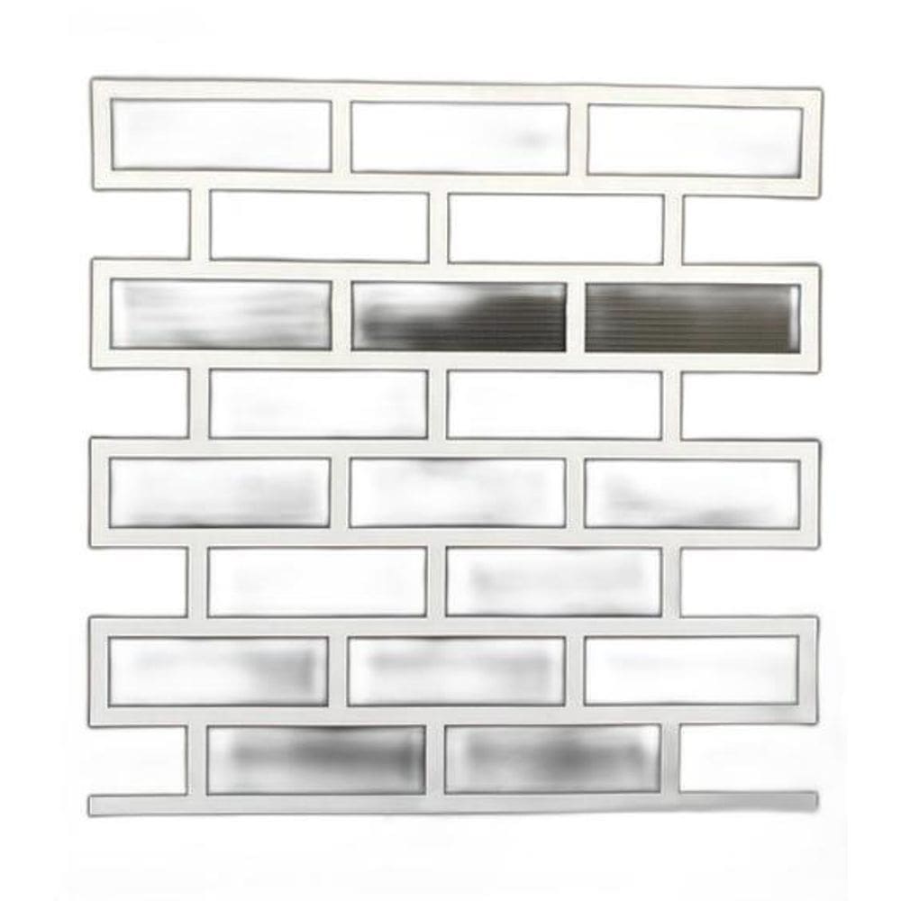 Stencil De Parede Tijolinho Revestimento Pintura 60X60 Cm