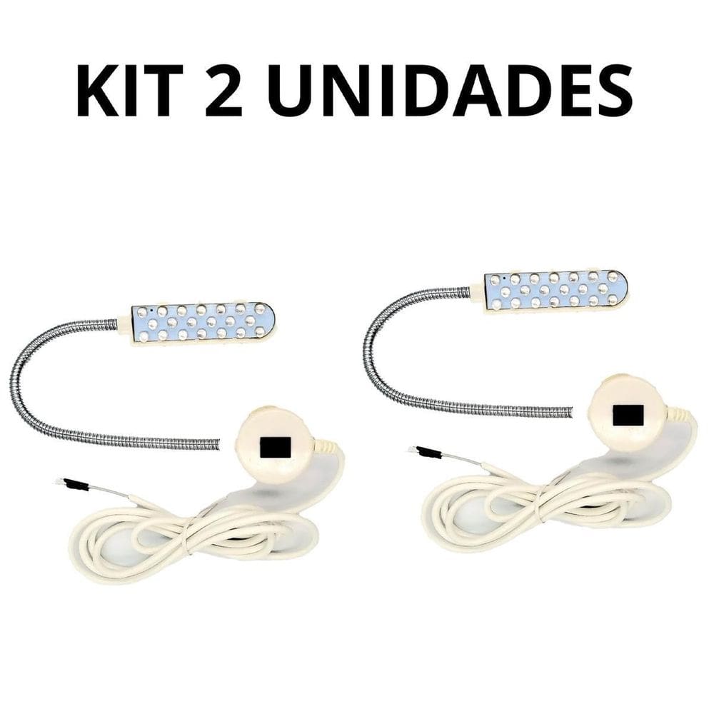 Luminária 20 Lâmpada Led Negra Neon Cabo Flexível Costura 2