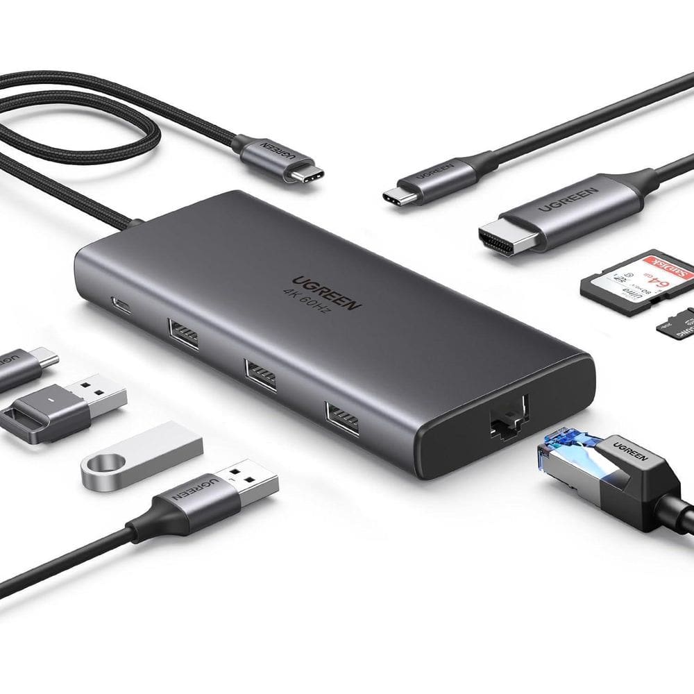 Hub Adaptador Usb-C 3.2 Gen 2 10 Gbps 9 Em 1 Thunderbolt 3/4