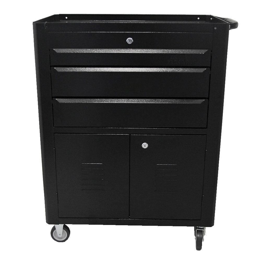 Carrinho Ferramentas Fercar 3 Gavetas Chaveado Preto - C-06