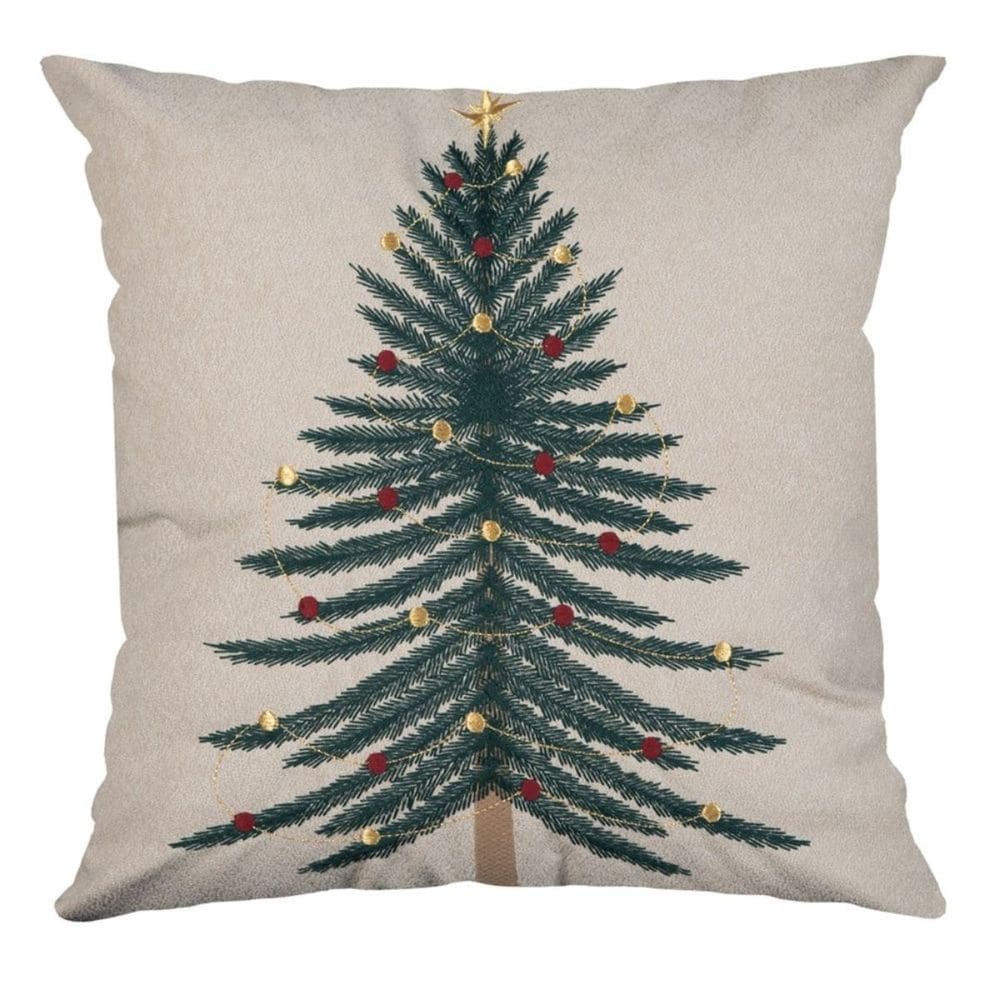 Almofada de Natal Arvore Bordada 532 43cm Belchior