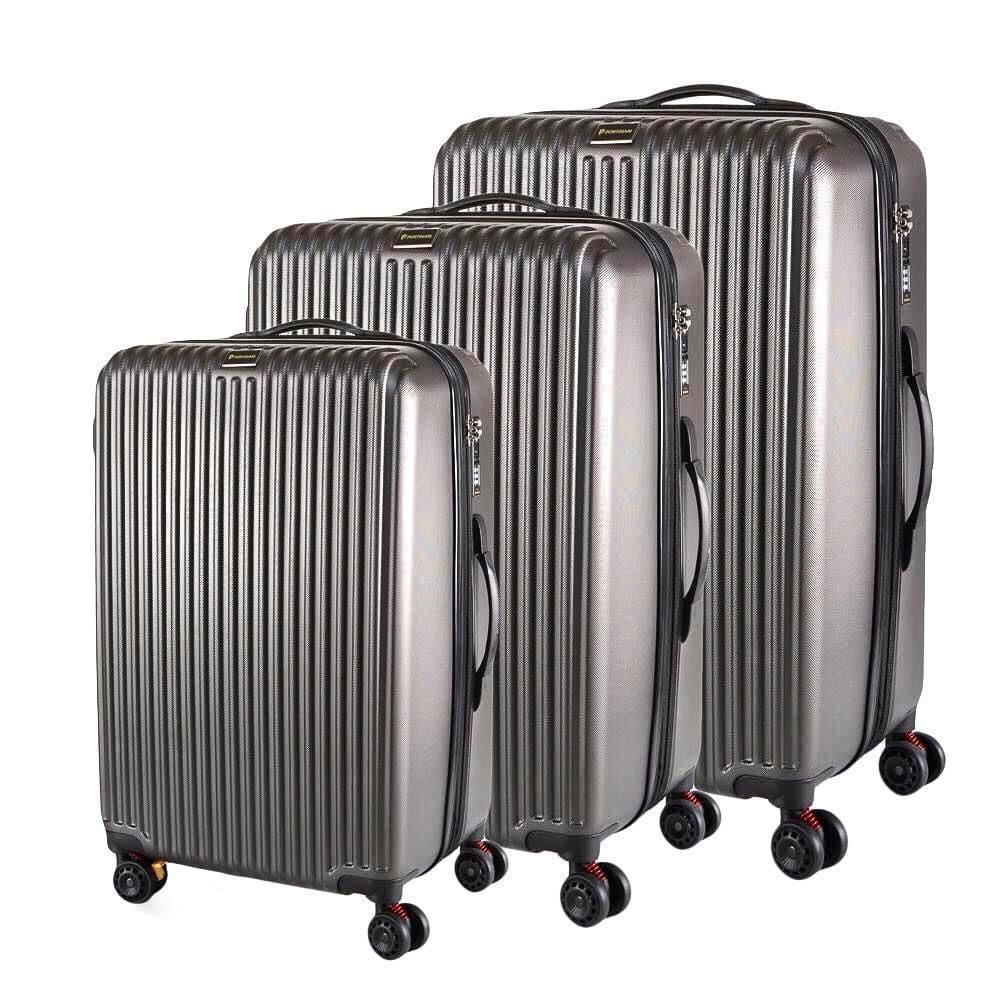 Conjunto 3 Malas 35Kg + 23Kg + 10Kg Expansível Grafite Style