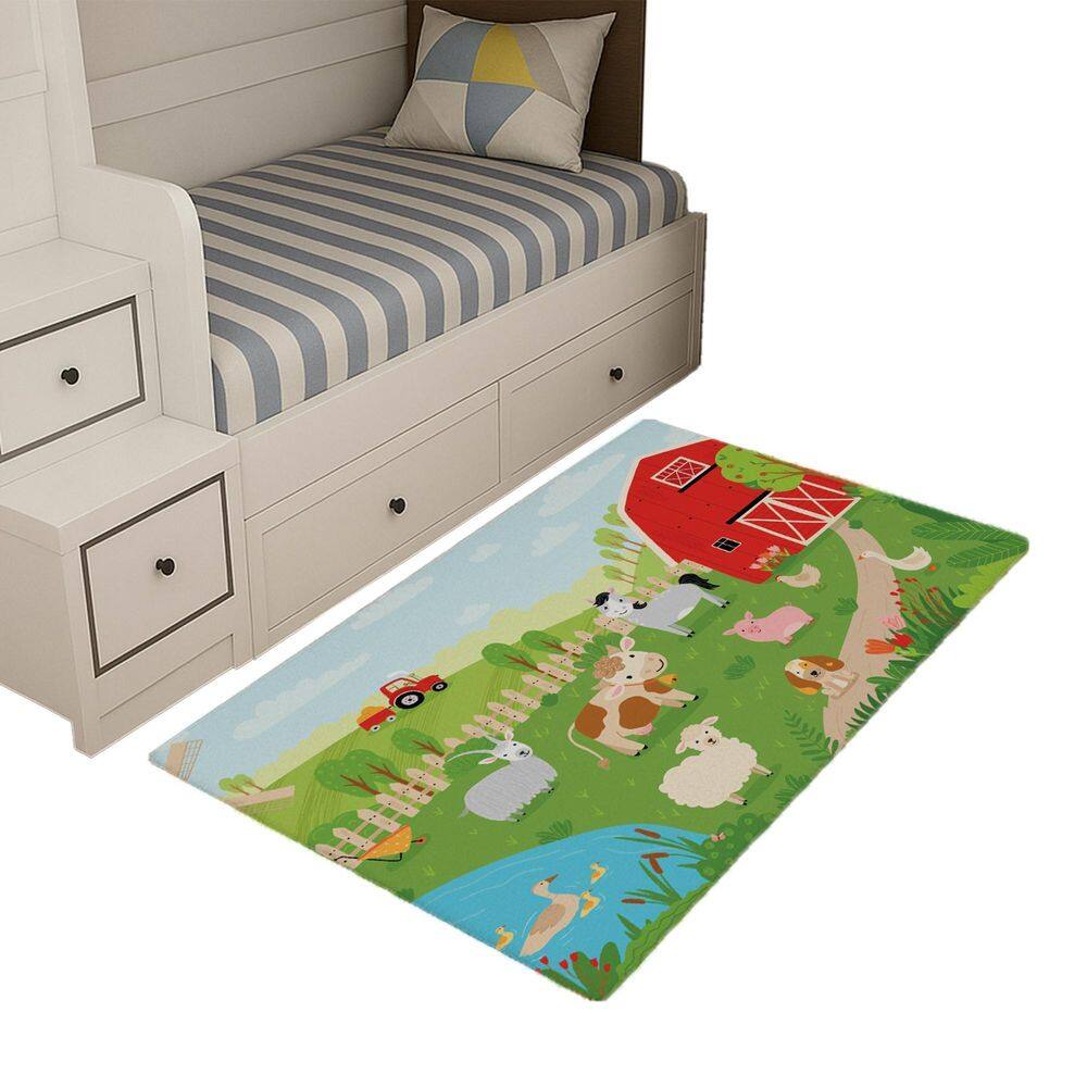 Tapete Infantil Estampado 1,00X1,35Decorativo Antiderrapante