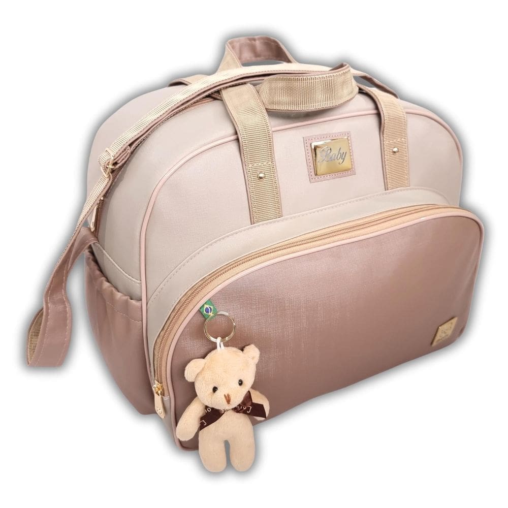 Bolsa Maternidade Grande Enxoval Miellu Com O Nome - Coffee