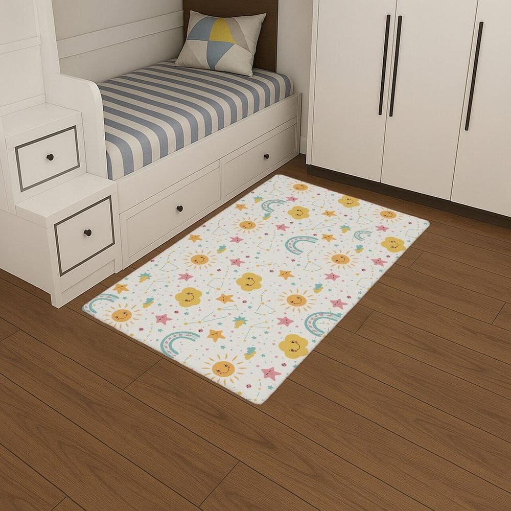 Tapete Infantil Estampado 1,00X1,35Decorativo Antiderrapante