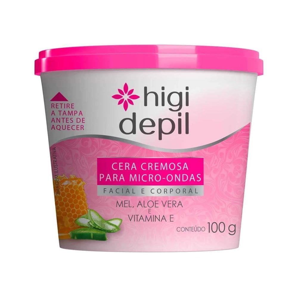 Cera Depilatória Cremosa 100G Para Micro-Ondas Higi Depil
