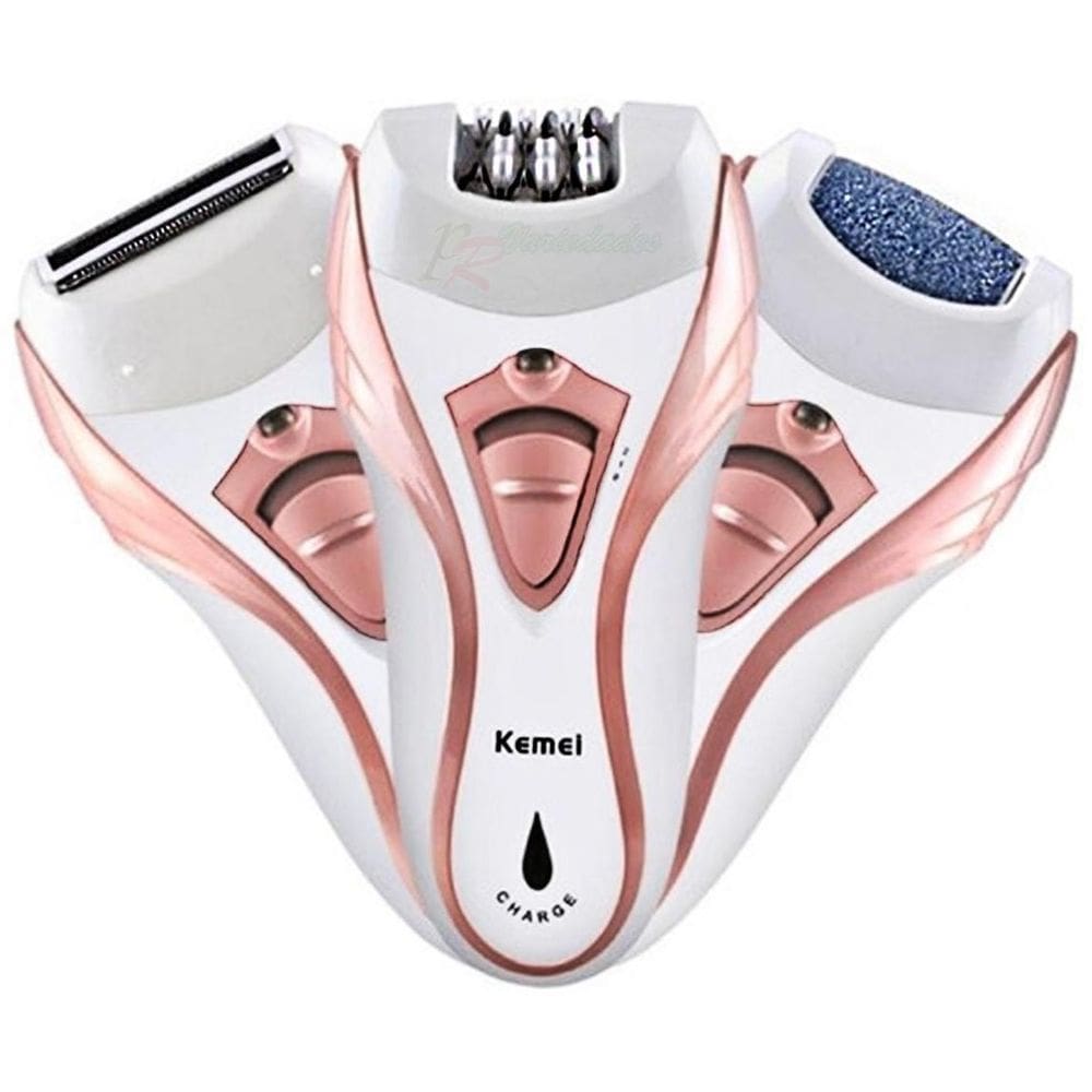 Depilador Elétrico 3 Em 1 Feminino Arranca Pelo Raiz Km3010