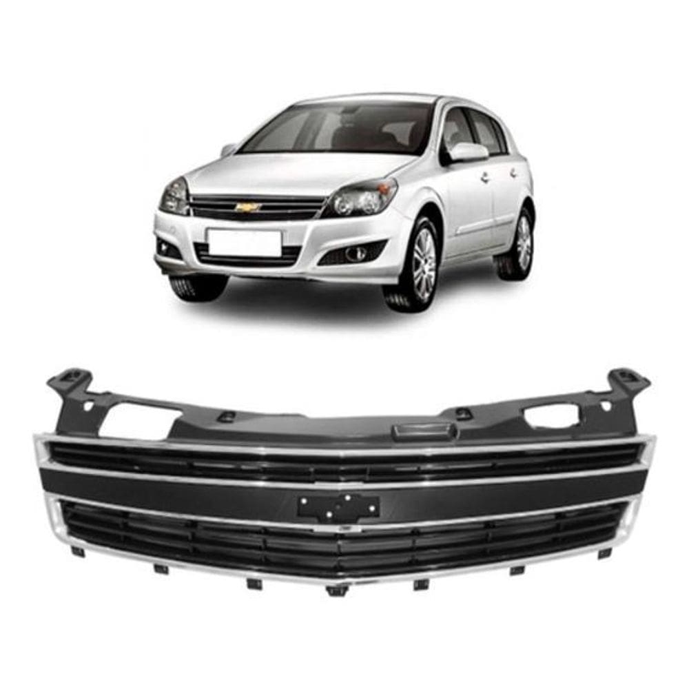 Grade Frontal Parachoque Vectra Preta