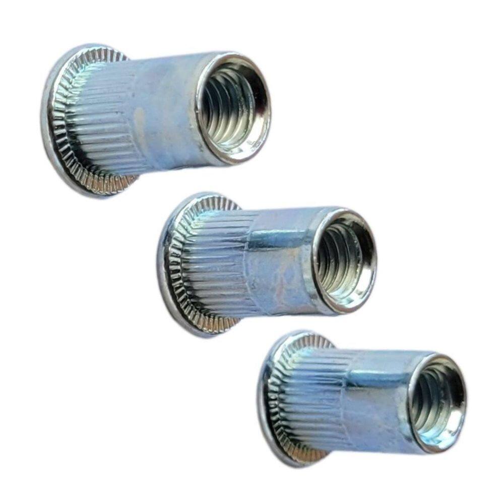 Porca Rebite M8 Com Rosca Aba Plana Longo Arrebite 20 Peças