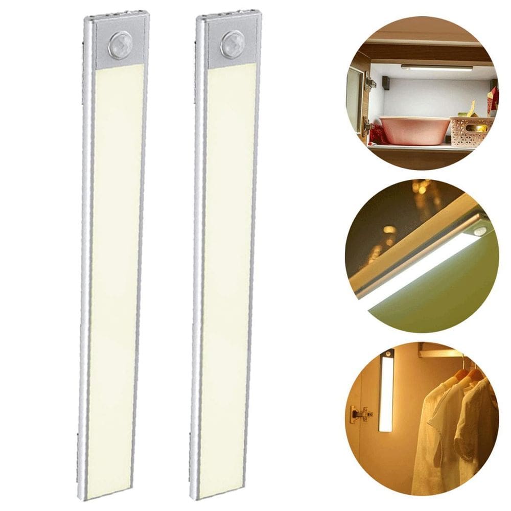 2X Luminárias Led Com Sensor De Movimento Recarregável 40Cm