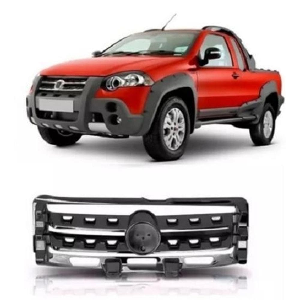 Grade Parachoque Strada Locker 2008 09 10 11 12 Preto