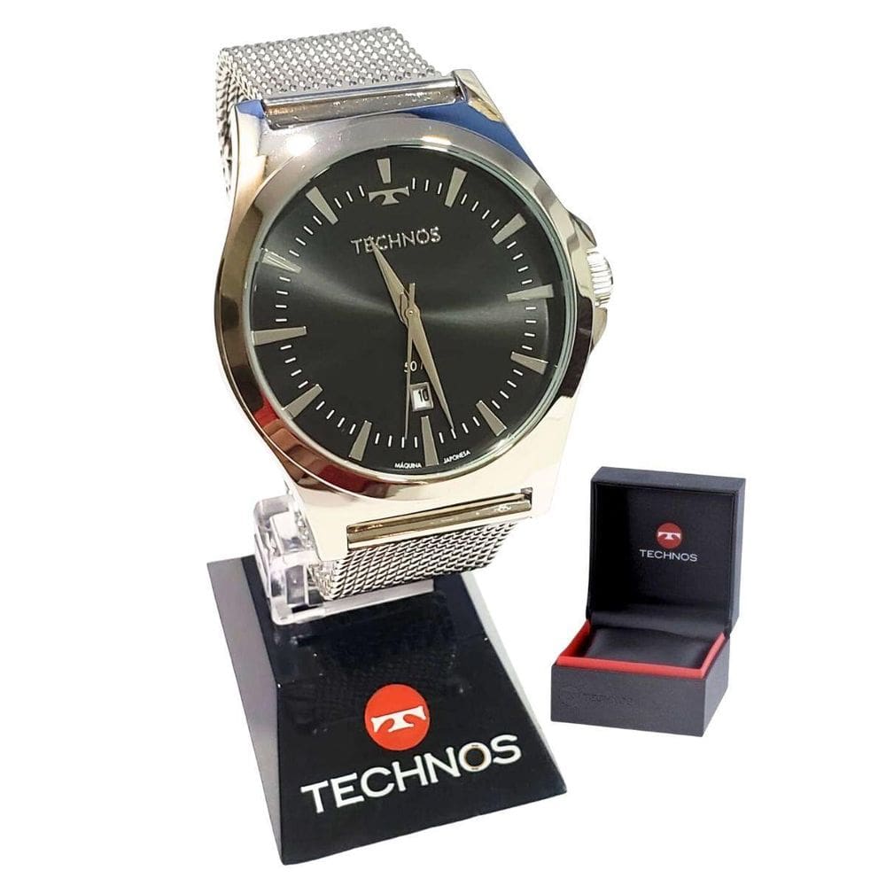 Relógio Technos Classic Steel 2115LAL/0P Prata 46mm