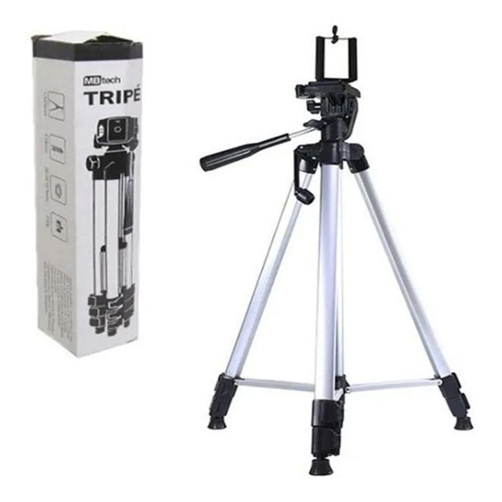 Tripé Profissional Alumínio Celular E Camera Com Nível 1,37M