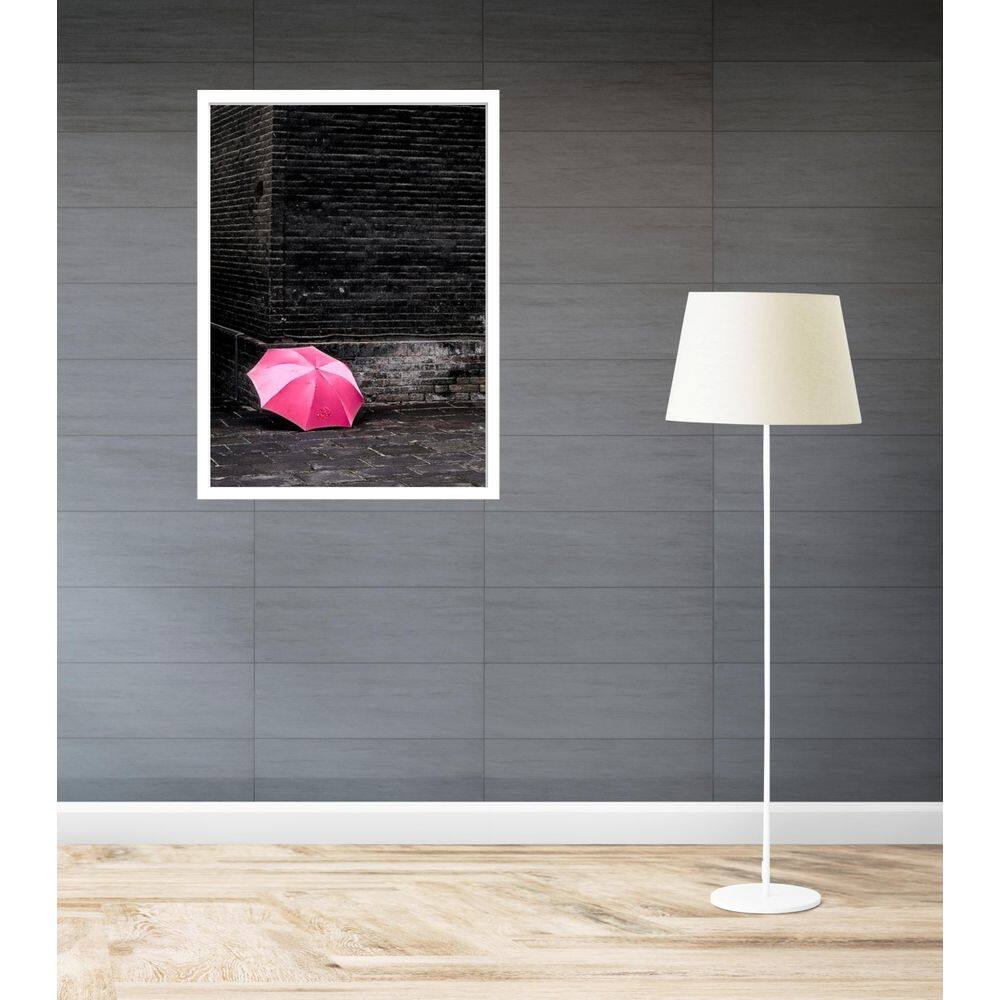 Quadro Decorativo Guarda-Chuva Rosa - 70X50Cm