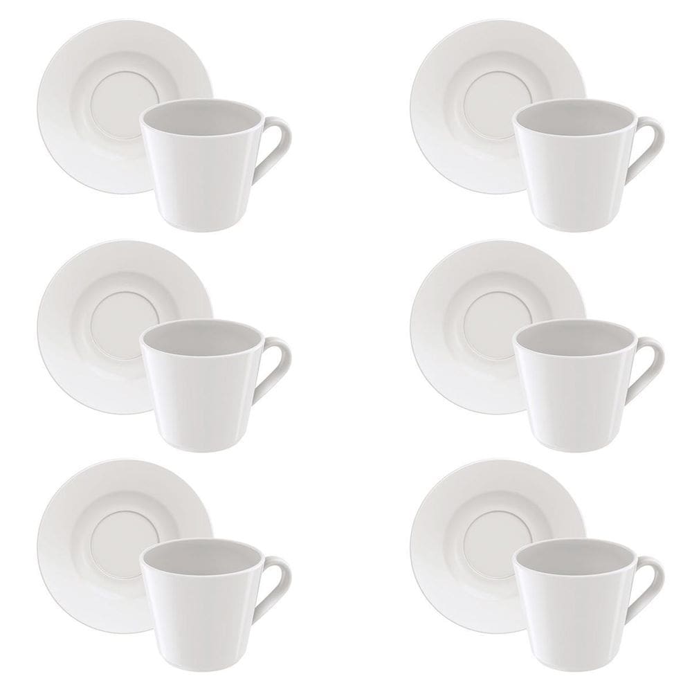 Xícara Com Pires Porcelana Para Chá Leonora 6Un - Tramontina