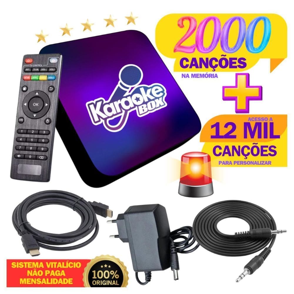 Karaokebox Basico 2 Microfones Com Pontuação