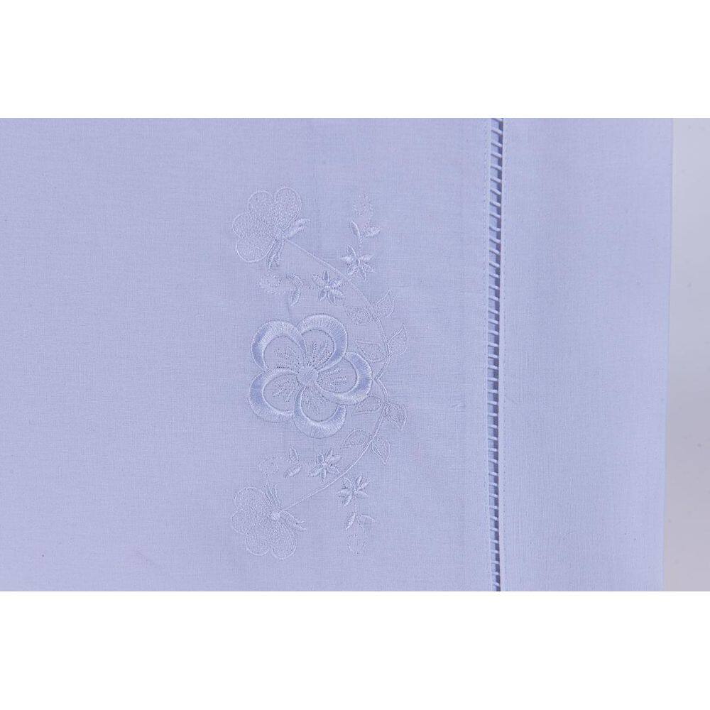 Jogo De Lençol Cama Viúva 100% Algodão 200 Fios 3 Pçs Branco