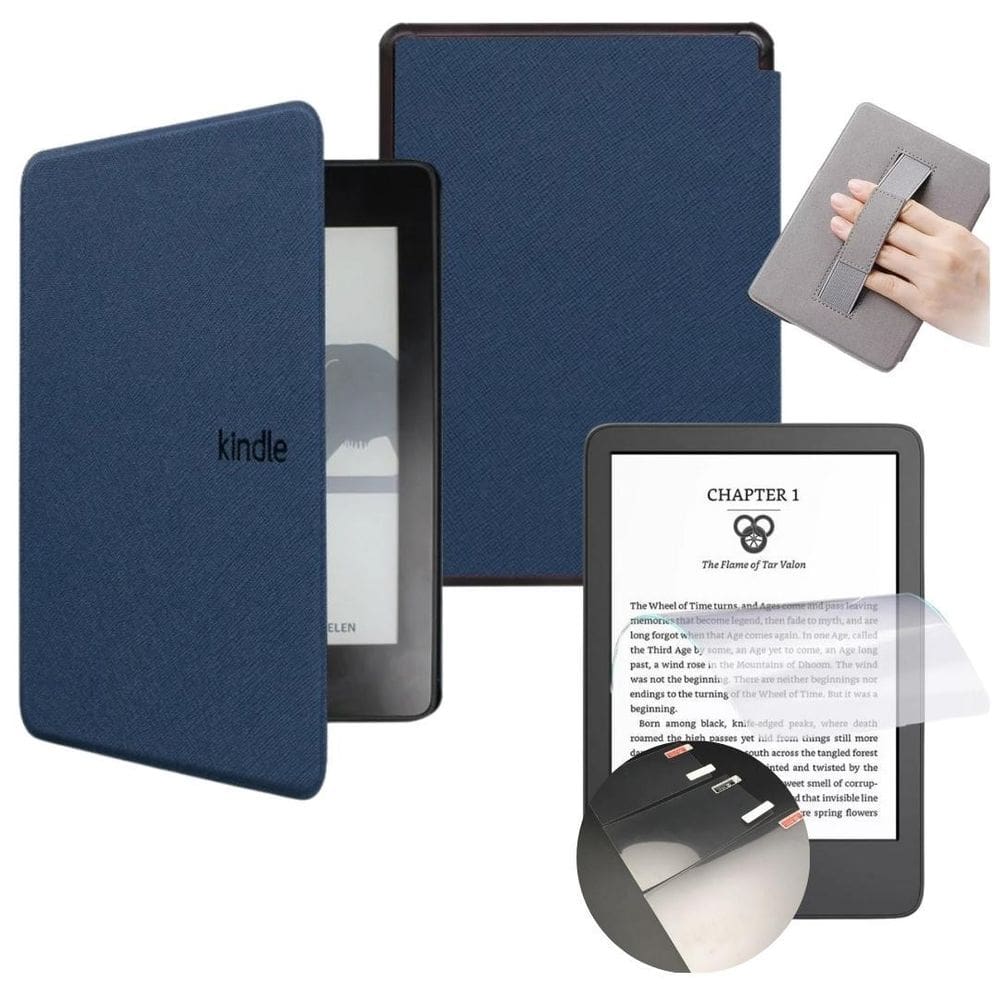 Capa C Alça Interna Para Kindle Paperwhite 7 + Pel. Plastico