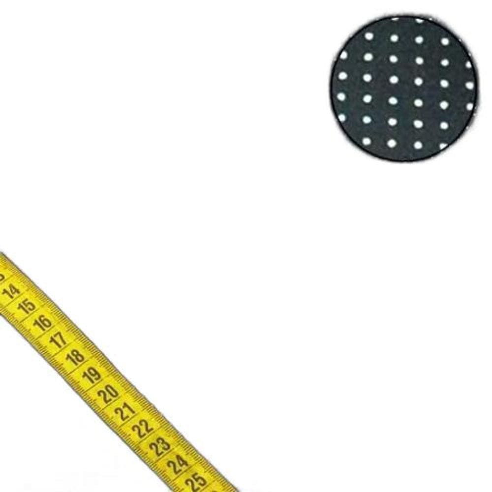 Tecido Percal Poá Preto 10m x 2,20m - Artesanato e Decoração