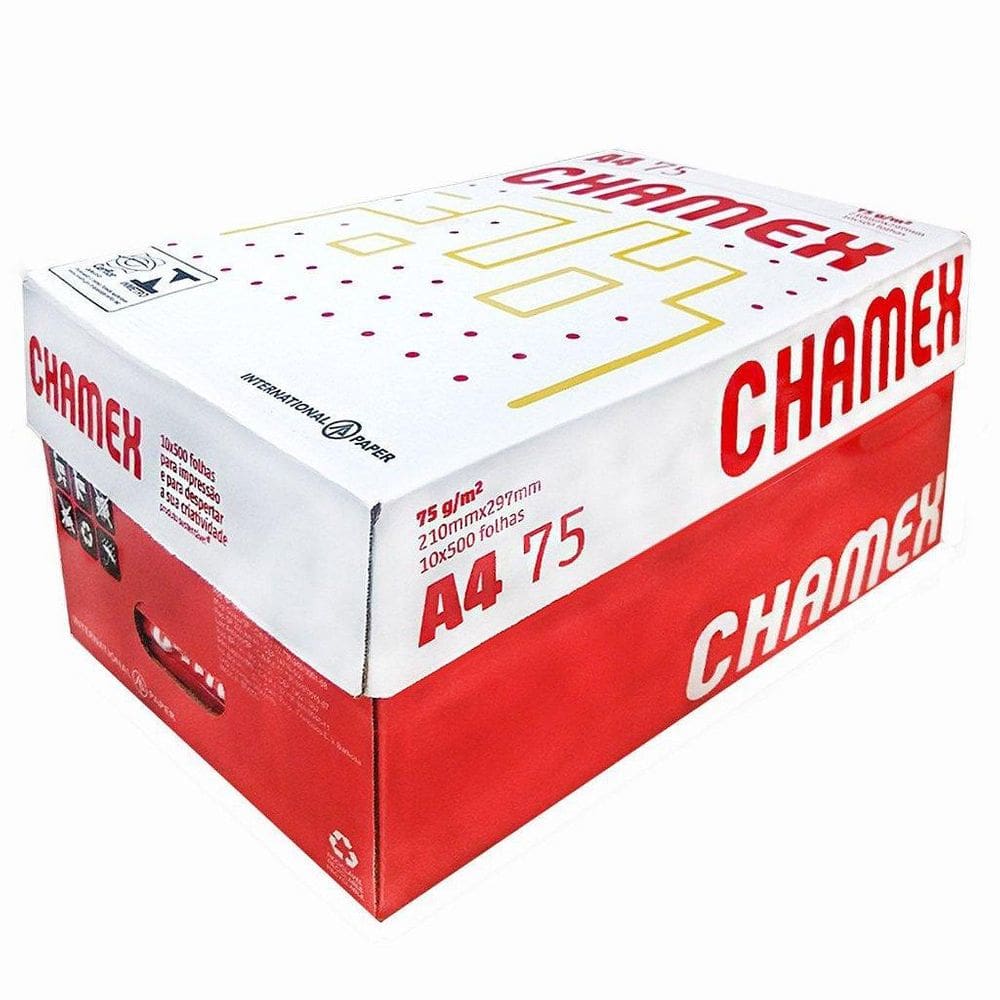 Caixa Papel Sulfite A4 Chamex Office Resma 75Grs 210X297