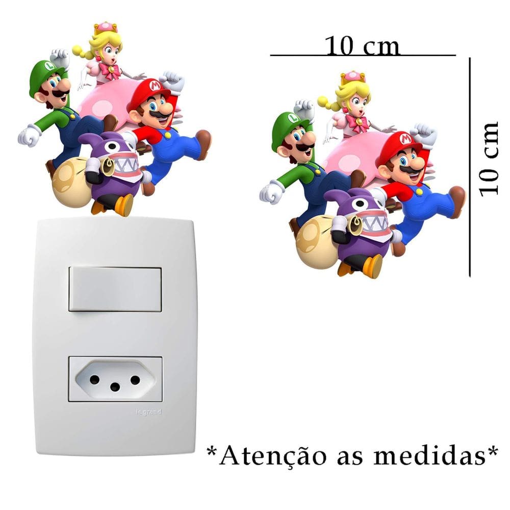 Adesivo De Interruptor Mario Mod02