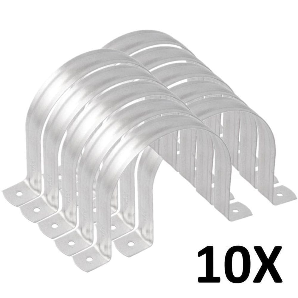 Kit 10 Abraçadeiras De Metal Tipo U 4 Polegadas