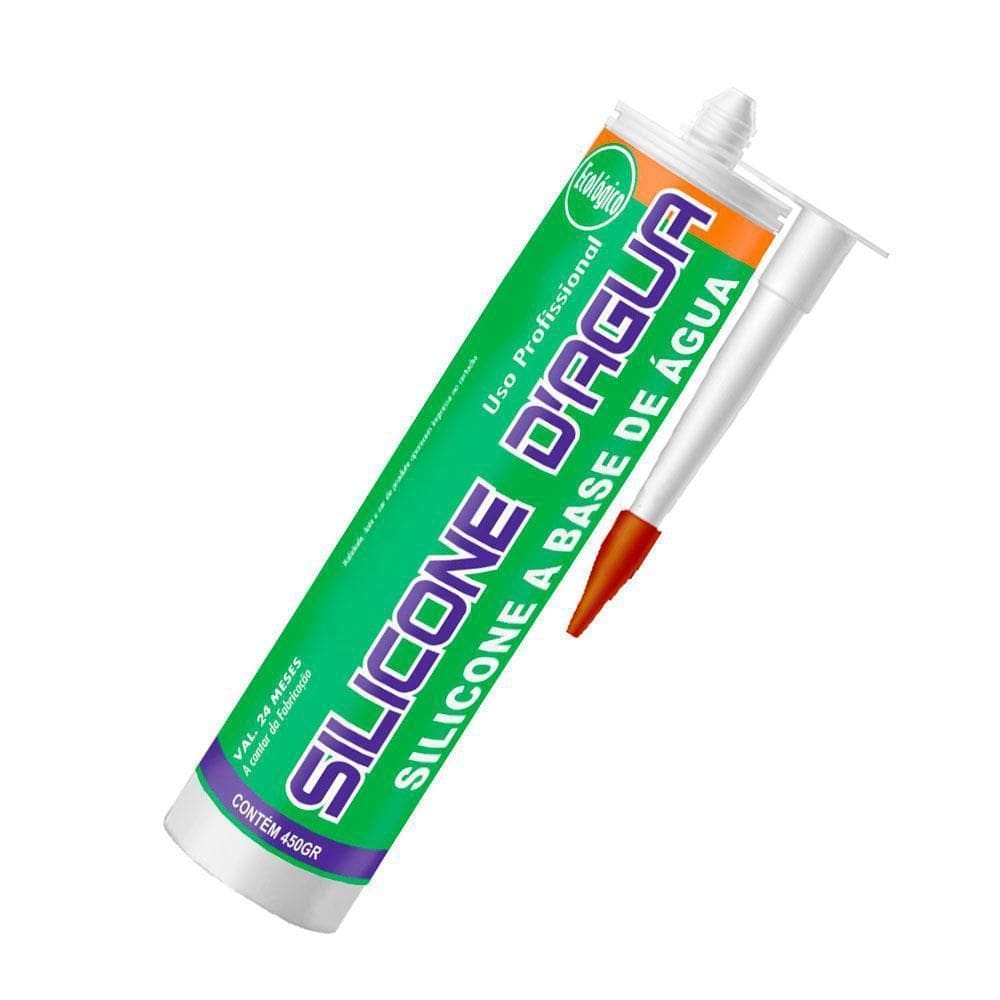 Silicone Cinza 450G Selante Acrílico Base De Água