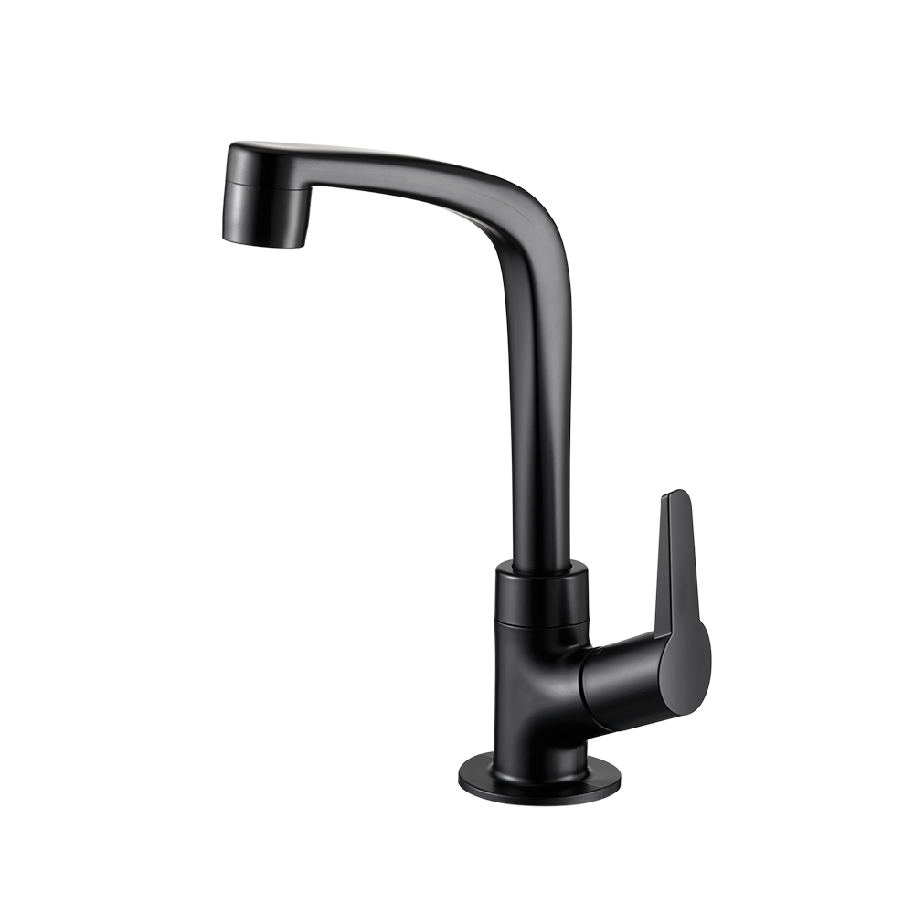 Torneira Cozinha Flatt Preto Fosco Alta