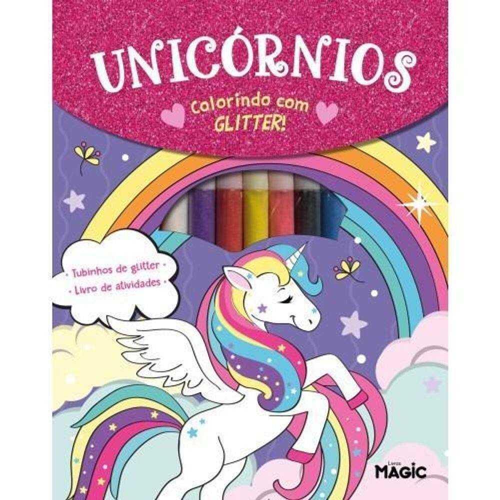 Livro Unicórnios - Colorindo Com Glitter - Magic Kids
