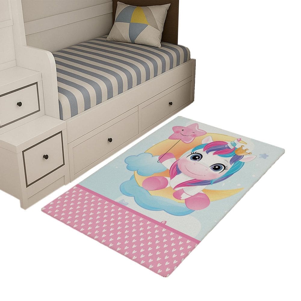 Tapete Infantil Estampado 1,00X1,35Decorativo Antiderrapante