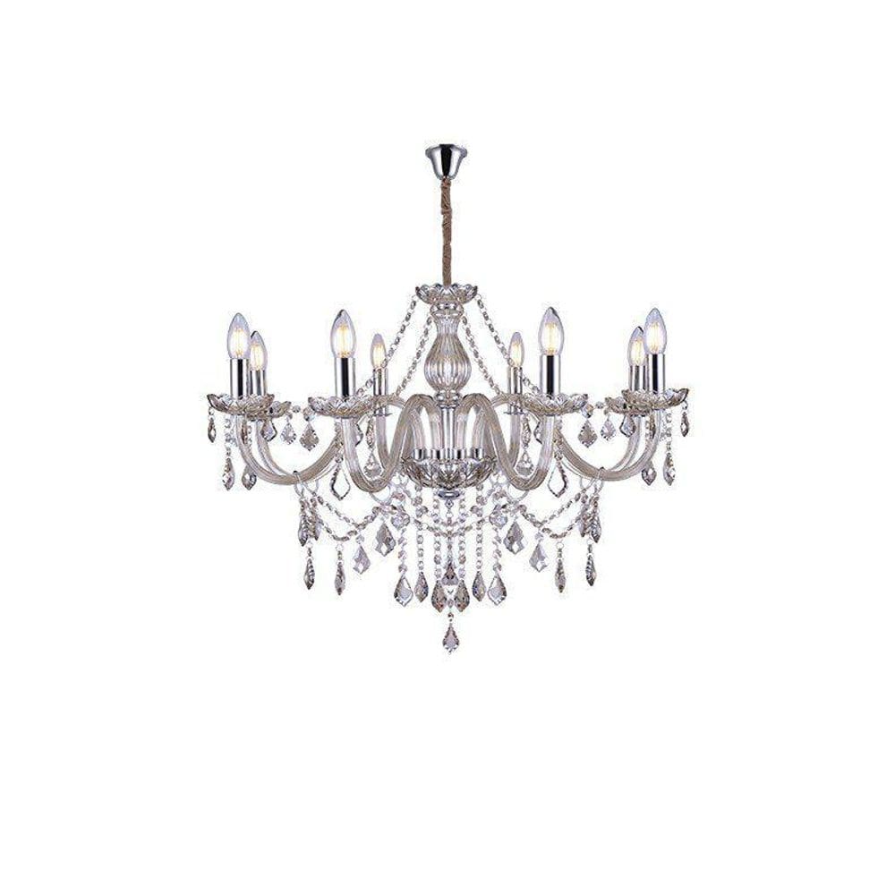 Lustre Glam Maria Tereza Champanhe 8 Braços E14 Taschibra