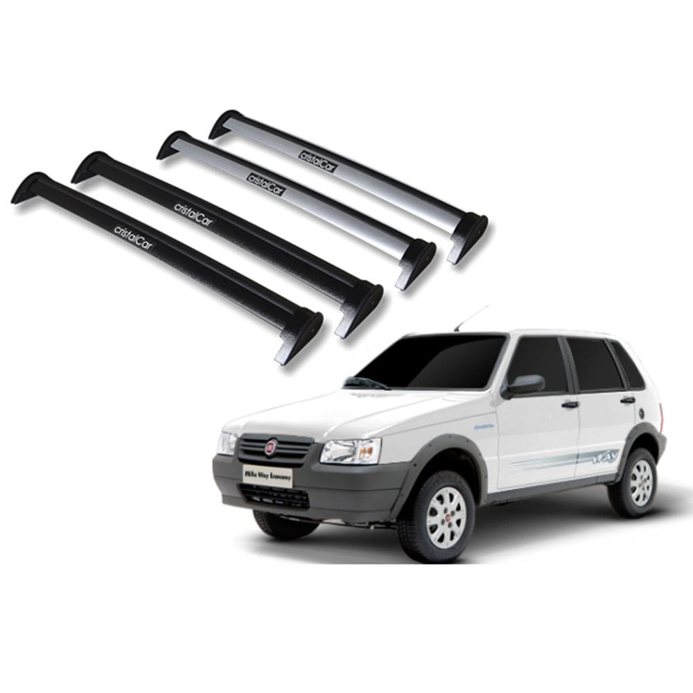 Rack De Teto em Alumínio Para Carro Uno Antigo 4 Portas