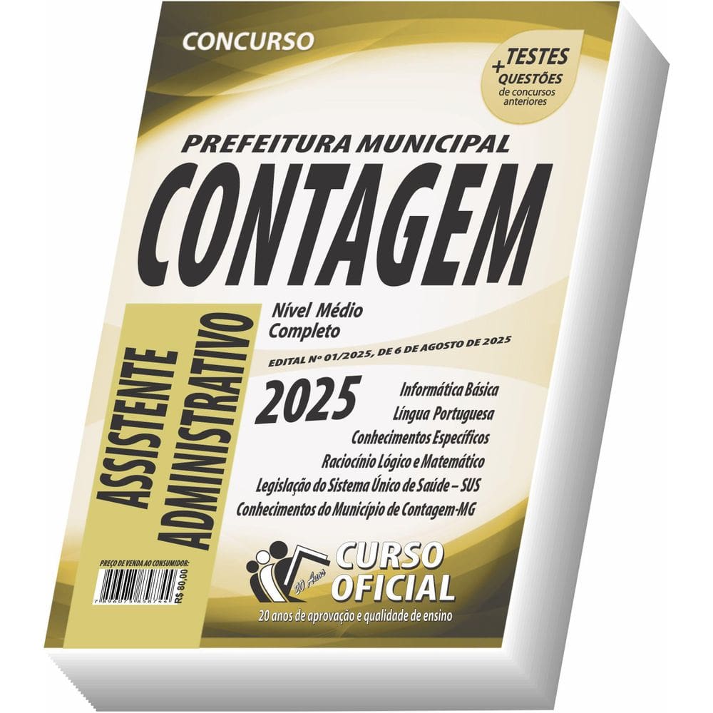 Apostila Prefeitura De Contagem Mg Assistente Administrativo